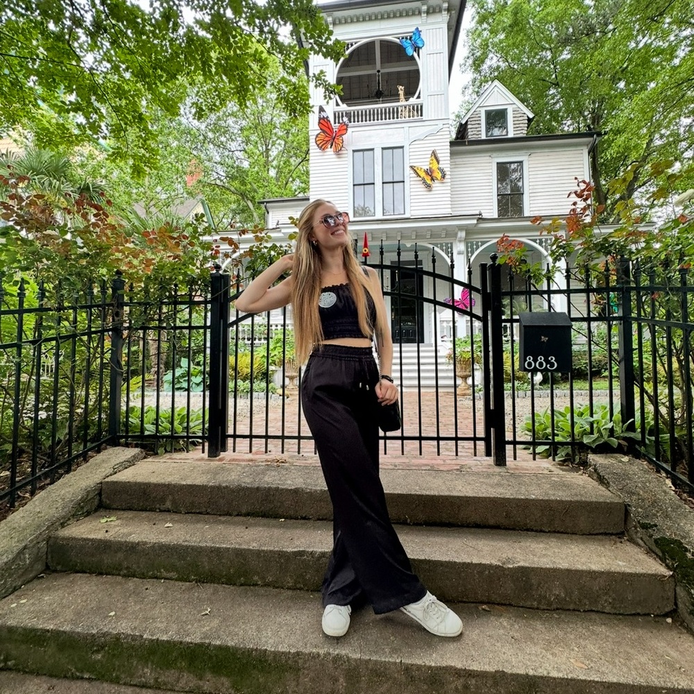 Elegant Black Satin Top